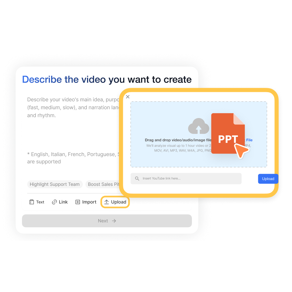 Upload a PDF runbook into the IT runbook video creator for AI processing
